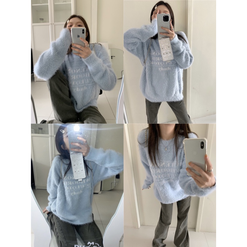 Áo len lông thỏ dễ thương