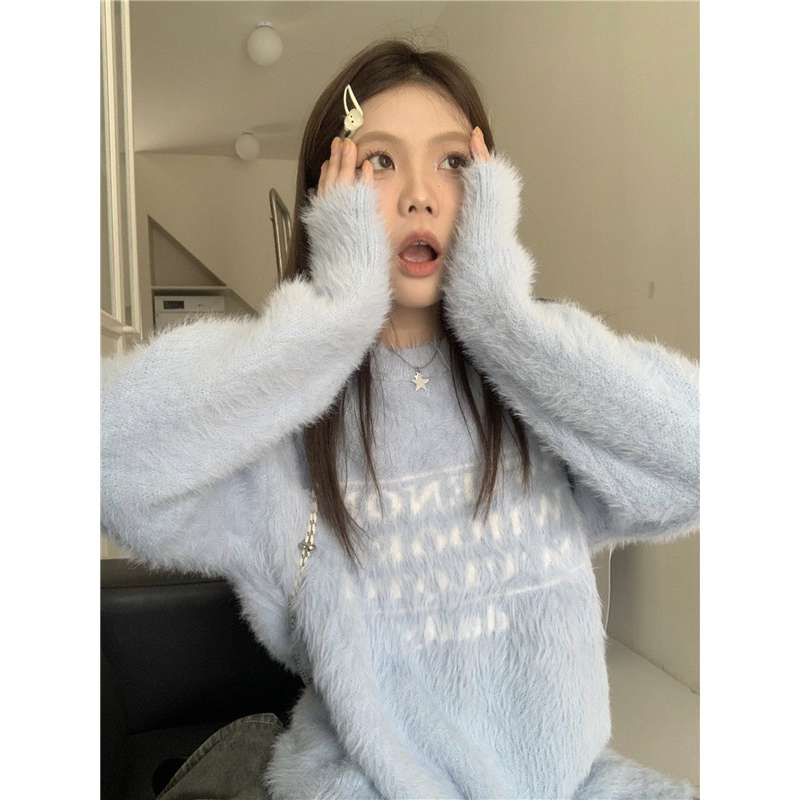 Áo len lông thỏ dễ thương