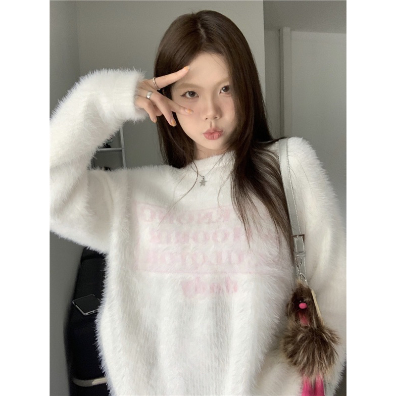 Áo len lông thỏ dễ thương