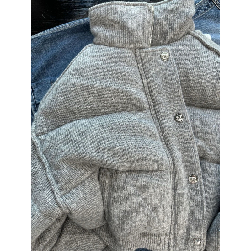 Áo Khoac Cotton Pha Len Phong Cách Han Quốc