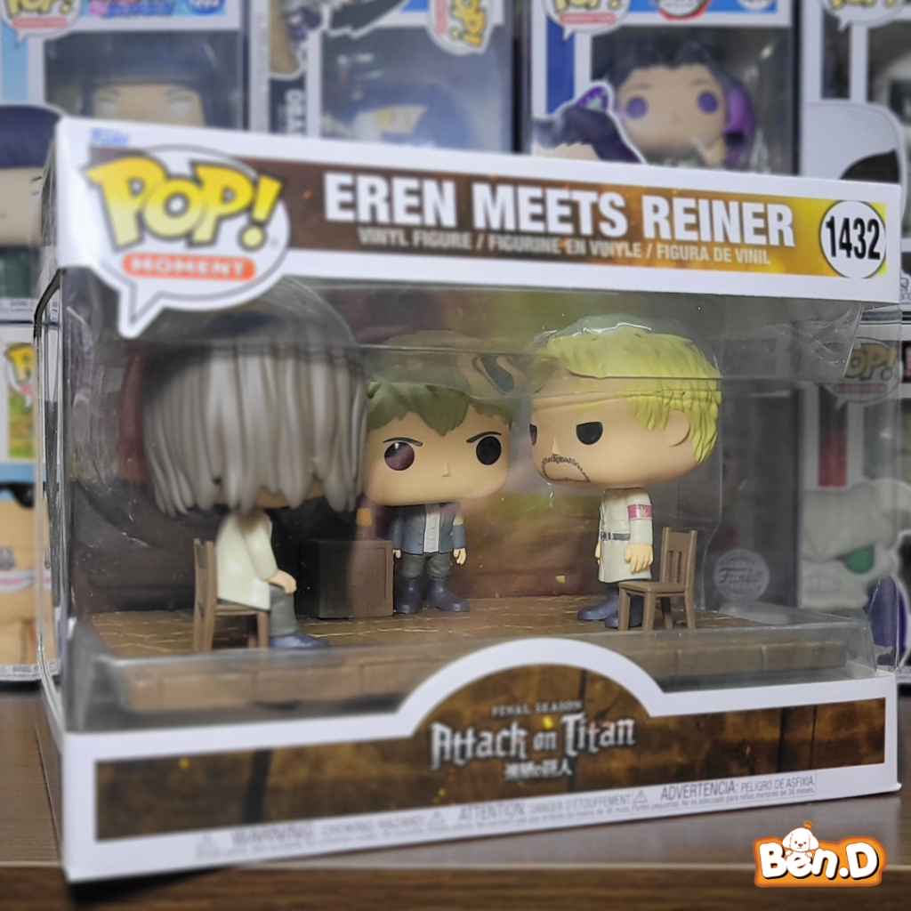 Mô hình nhân vật chính hãng Funko Pop Moment: Attack on Titan  - Eren meets Reiner #1432