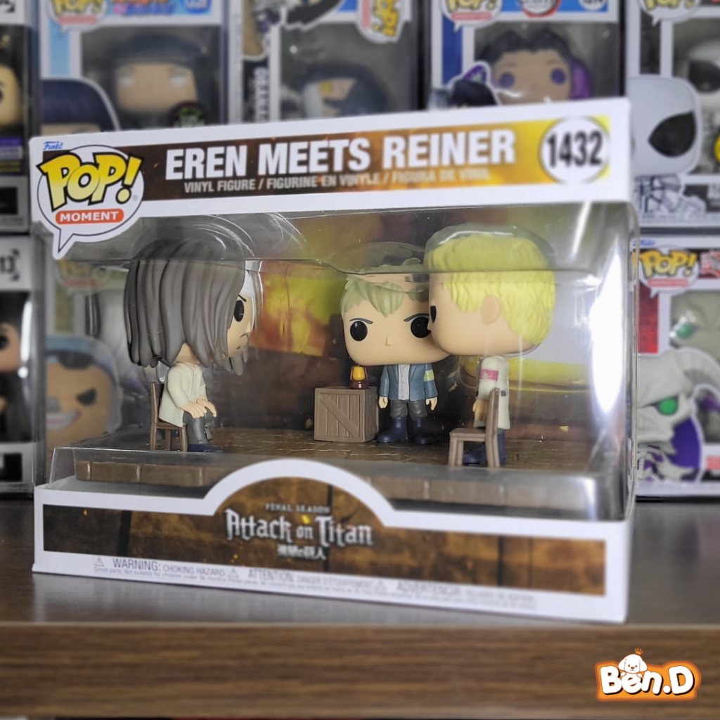 Mô hình nhân vật chính hãng Funko Pop Moment: Attack on Titan  - Eren meets Reiner #1432