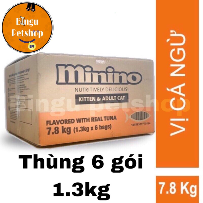 THỨC ĂN HẠT CHO MÈO MININO GÓI 1.3KG