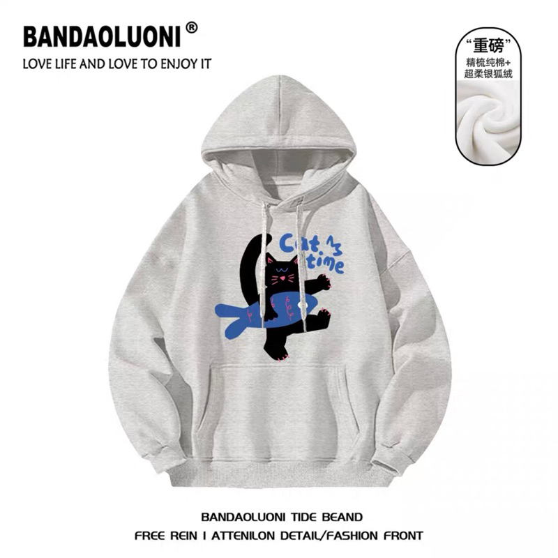 Áo Nỉ Hoodie QC, form oversz, nỉ cotton mịn không xù