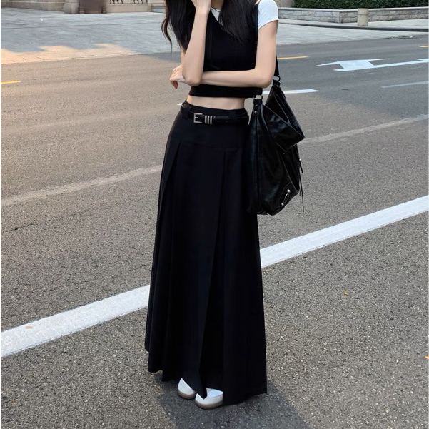 Chân váy midi nữ xếp ly DORIA dáng chữ A chất đẹp không kèm đai Cv692RUBY_P5k1