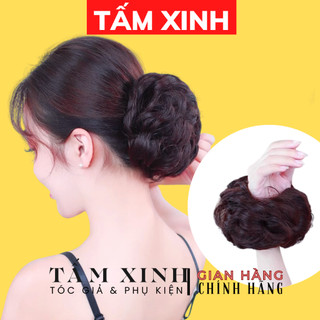 Búi tóc giả trung niên đẹp thời trang - búi tóc giả