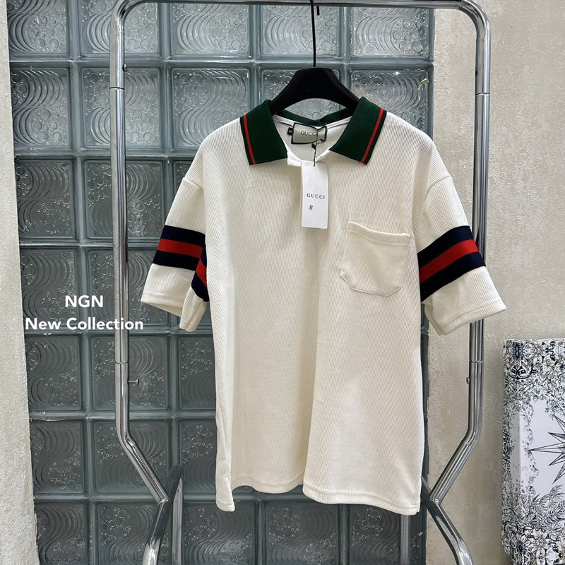 Áo Polo Gu Chì Viền Tay Kim Anh Bùi