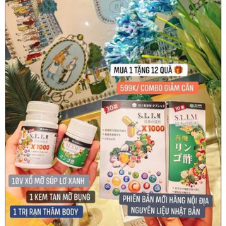 Giảm cân nâng mông slim nhật bản x 1000 giảm cân slim fit mẫu mới