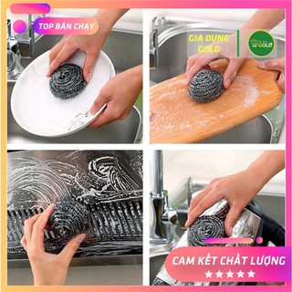 Bùi nhùi inox Cọ xoong nồi bằng thép không rỉ - Bùi nhùi inox  đánh xoong siêu bền vệ sinh sạch sẽ