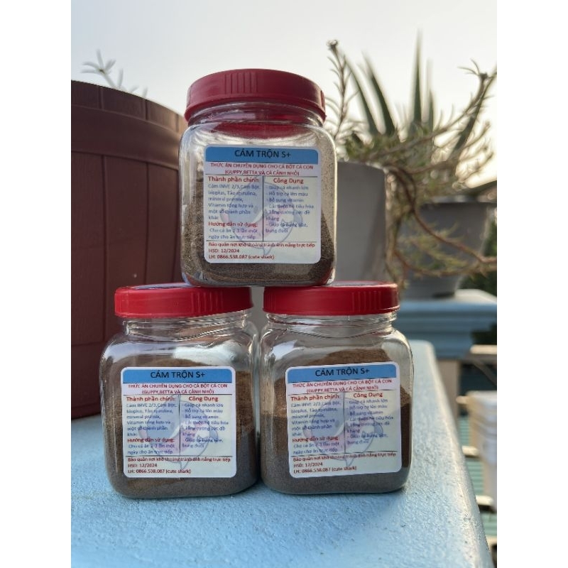 Combo Cám Trộn S+ Dinh Dưỡng & Artemia sấy khô thức ăn chuyên dụng cho cá con cá bột mới nở (guppy,betta,các loại cá nhỏ