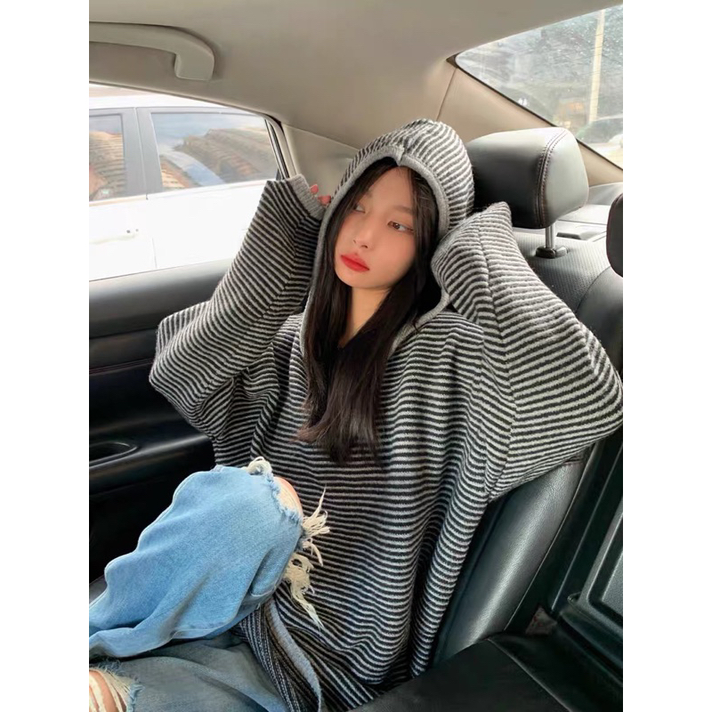 Áo hoodie len có mũ