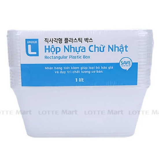 Hộp Nhựa Chữ Nhật Choice L Dung Tích 1L