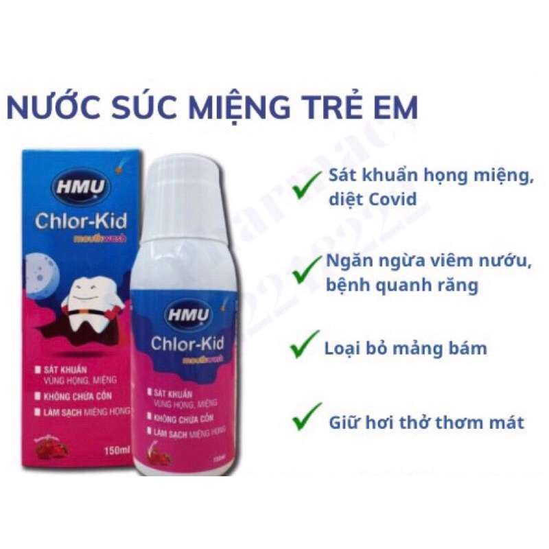 Nước súc miệng trẻ em HMU