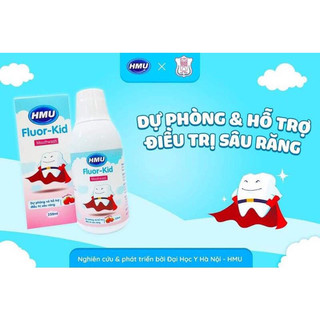 Nước súc miệng HMU Fluor - Kid ngăn ngừa sâu răng