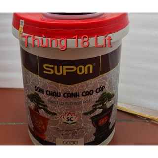 [Thùng 18kg] Sơn màu Siêu Trắng sơn chậu cảnh supon( Sơn hệ bóng ngoại thất)