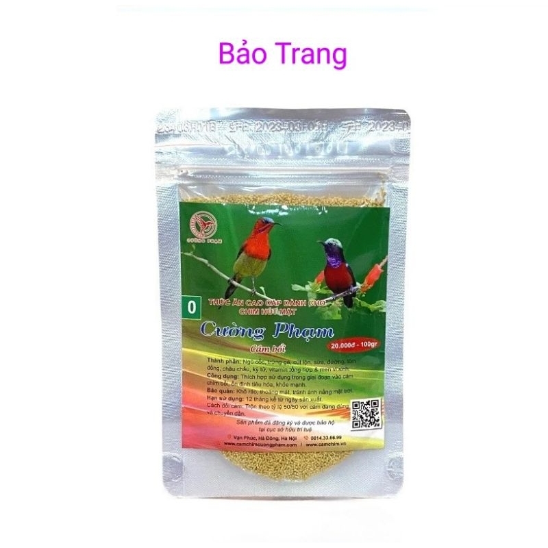 Cám Chim Hút Mật cường phạm gói 100g - Lồng chim Bảo Trang.