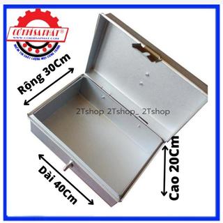 Thùng thiếc, rương tôn đựng đồ, quần áo, kích thước 40x30x20cm