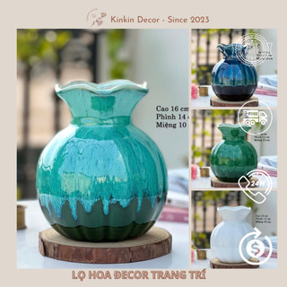  Lọ hoa decor gốm sứ trang trí nhỏ đẹp gốm bát tràng dáng quả lựu bình gốm cắm hoa 