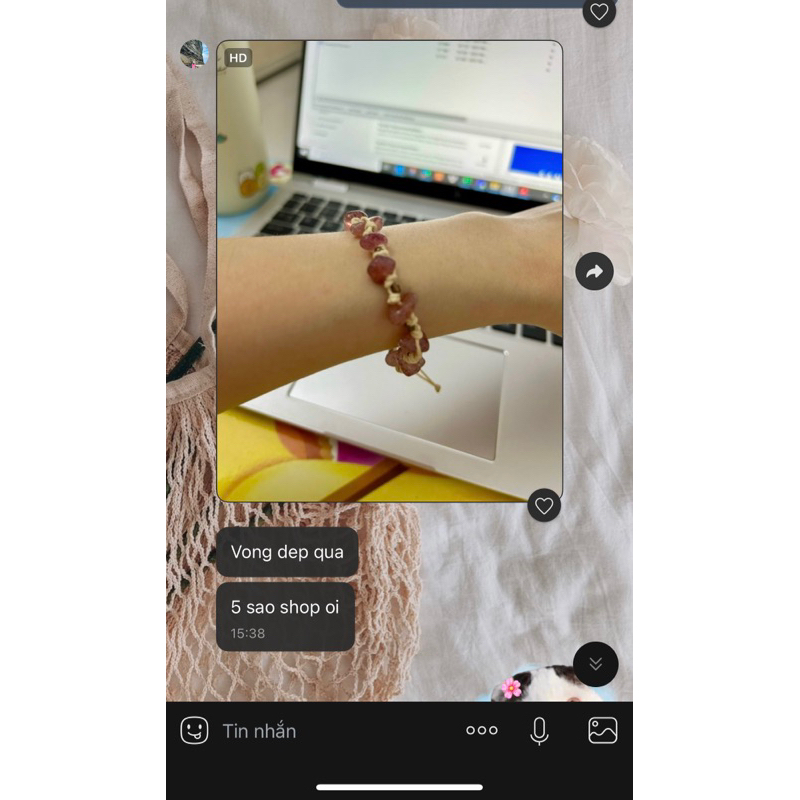 Lắc đeo tay Strawberry Quartz - T.Anh dâu tây & Amethyst x Citrine