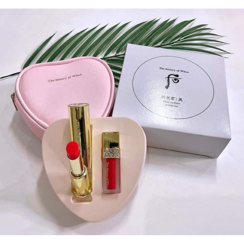 Set son dưỡng Whoo đông y son dưỡng cao cấp tặng son kem lì no 45 son dưỡng chống thâm nhăn khô môi