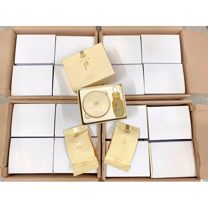1 lõi cushion whoo vàng phấn nước whoo luxury golden cushion glow căng bóng che phủ khuyết điểm mỏng nhẹ tự nhiên