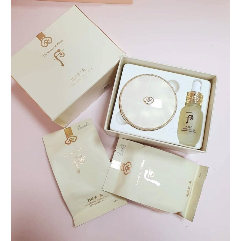 1 lõi cushion whoo vàng phấn nước whoo luxury golden cushion glow căng bóng che phủ khuyết điểm mỏng nhẹ tự nhiên