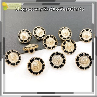 Set 10 cúc cườm hoa, nút áo vest sang trọng size 1.5cm, 1.8cm, 2cm