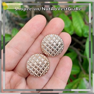 Set 10 cúc nhựa màu vàng sang trọng cho áo vest, áo dạ cỡ 1.5cm, 1.8cm, 2cm, nút áo