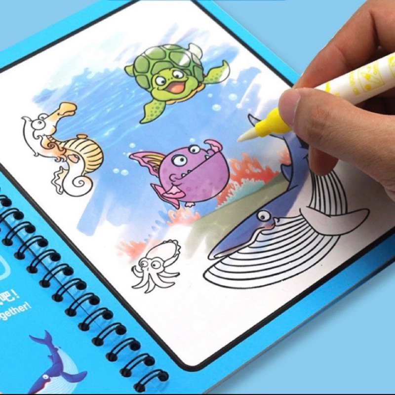 Sổ vẽ tự xoá graffiti phát sáng cho bé mẫu mới tặng kèm bút và bông lau