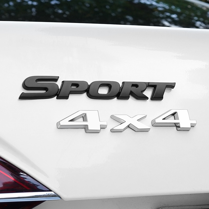 Logo chữ nổi 4x4, 4WD, V6,V8, Sport cao cấp trang trí cho xe hơi ô tô Ford,Toyota, Honda, Nissan, Mitsubishi....