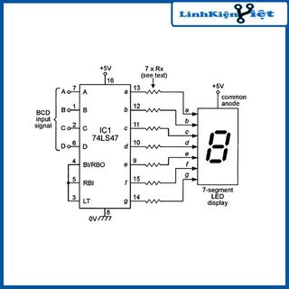 74LS47 BCD to 7-segment Decoder/Driver DIP16