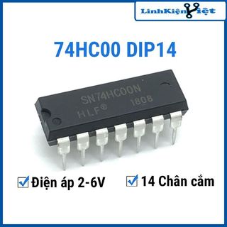 Linh kiện74hc00 2-input nand dip14