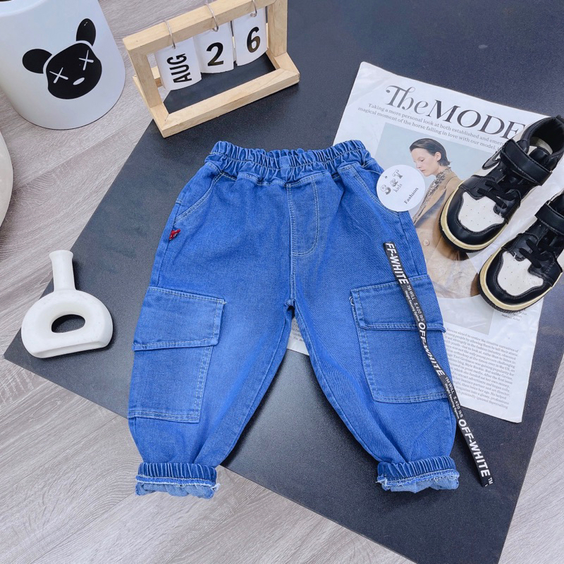 Quần jean ,quần bò dài mềm dáng hiphop cho bé trai