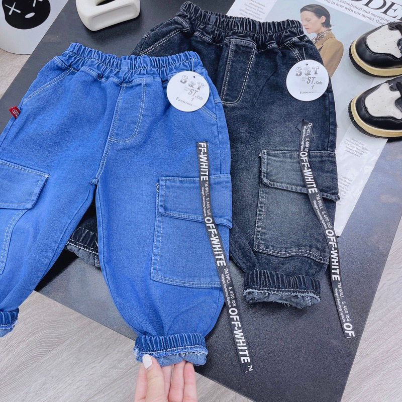 Quần jean ,quần bò dài mềm dáng hiphop cho bé trai