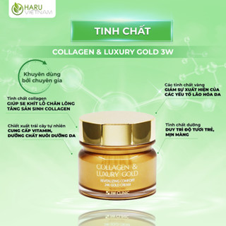 Kem dưỡng Collagen & Luxury 24K Gold 3W Clinic Đem Lại Cho Bạn Làn Da Trắng Hồng Haru Việt Nam