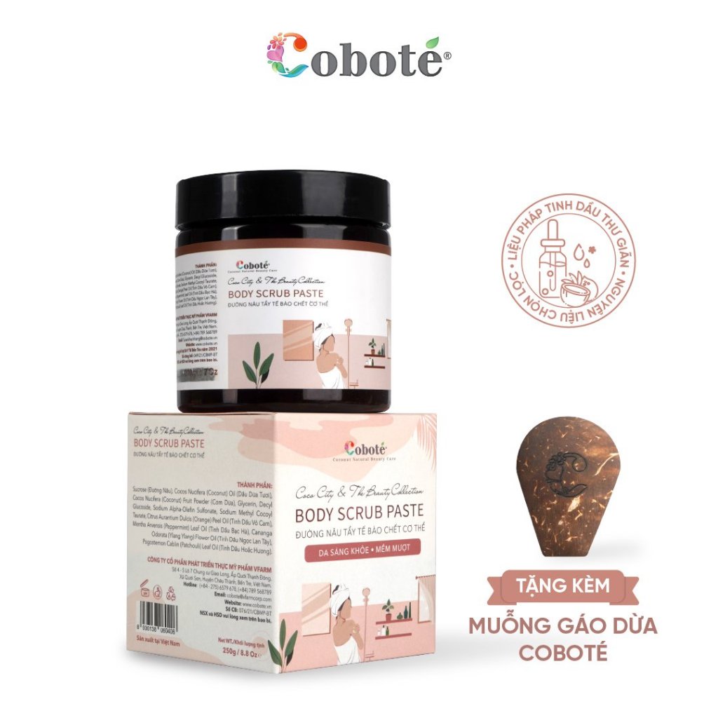 Đường nâu tẩy tế bào chết Coboté 250g cho làn da mềm mại và rạng rỡ