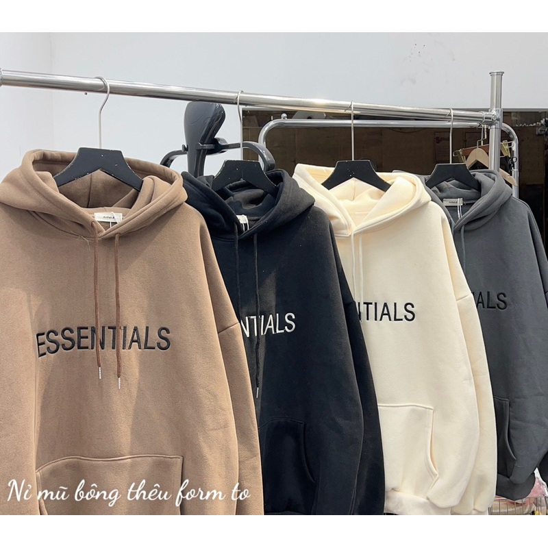 ÁO KHOÁC HOODIE NỈ QC LÓT LÔNG MỀM ẤM CÓ NÓN 2LỚP THÊU CHỮ ANNAB OBERY