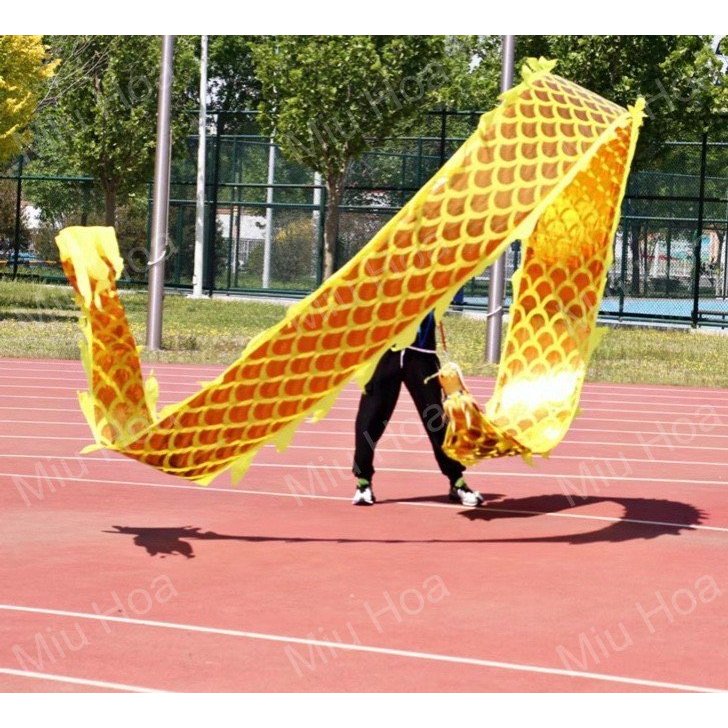 Vũ khúc Thiên Long Hình Rồng Vàng Đỏ Truyền Thống Dây Ruy Băng dài 6m.8m.10m