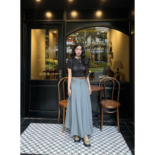 Chân váy dài xếp ly