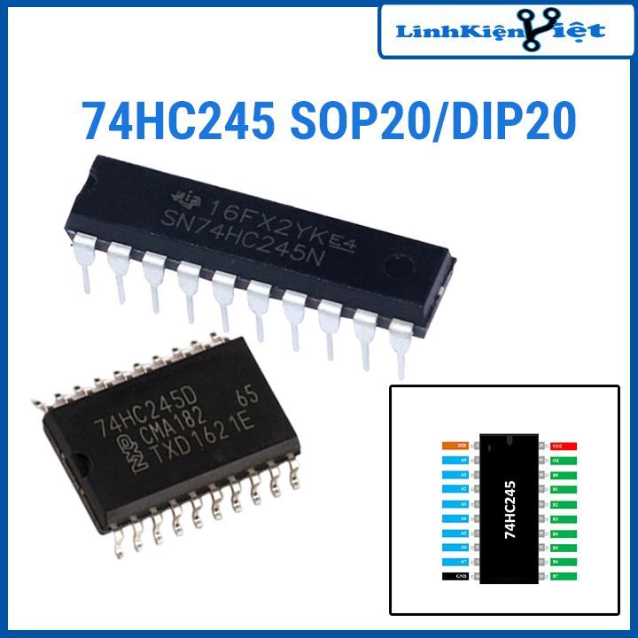 IC 74HC245 OCTAL BUS TRANSCEIVER TRI-STATE 5.2MM