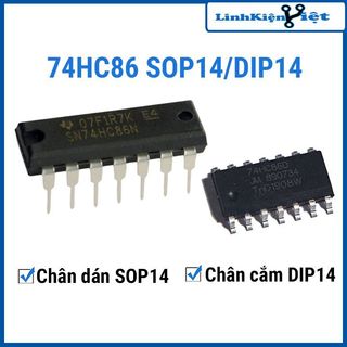 Ic 74hc86 điện áp -0.5 ~ 7v chân cắm chân dán