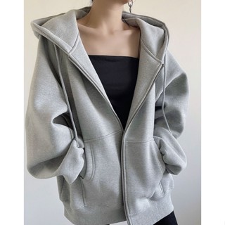 Áo Khoác Hoodie Zip Unisex – Form rộng Chất Nỉ Bông dày ấm Ulzzang Hàn Quốc