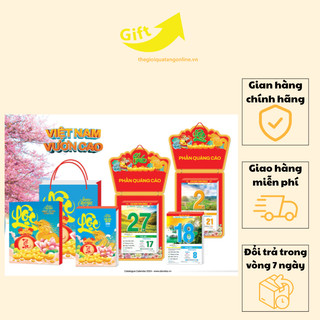 Lịch tết 2025, trọn bộ gồm bìa lịch treo và bloc siêu đại kích thước 20x30cm