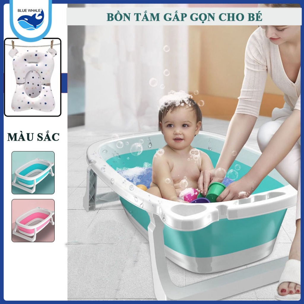 [FREESHIP] - Bồn tắm/Chậu tắm gấp gọn cho bé sơ sinh và bé nhỏ, thiết kế nhỏ gọn, tiện lợi an toàn cho bé, dễ sử dụng