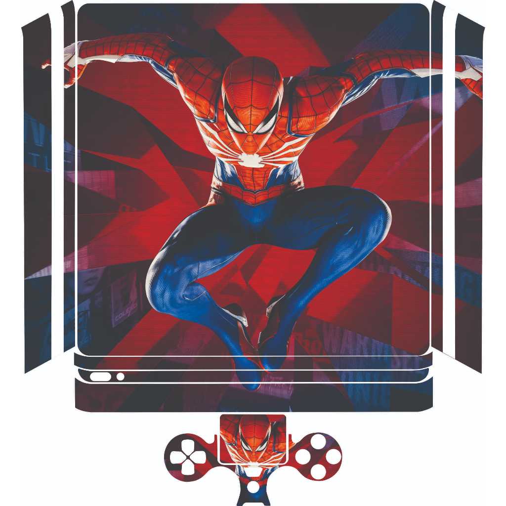 Miếng dán máy ps4 hoặc theo yêu cầu mẫu Spiderman 2