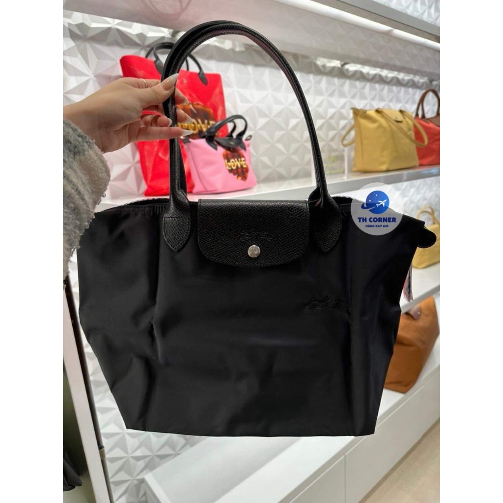 Longchamp Túi Xách Tai Dài  Chống Thấm Nước Có Thể Gập Lại