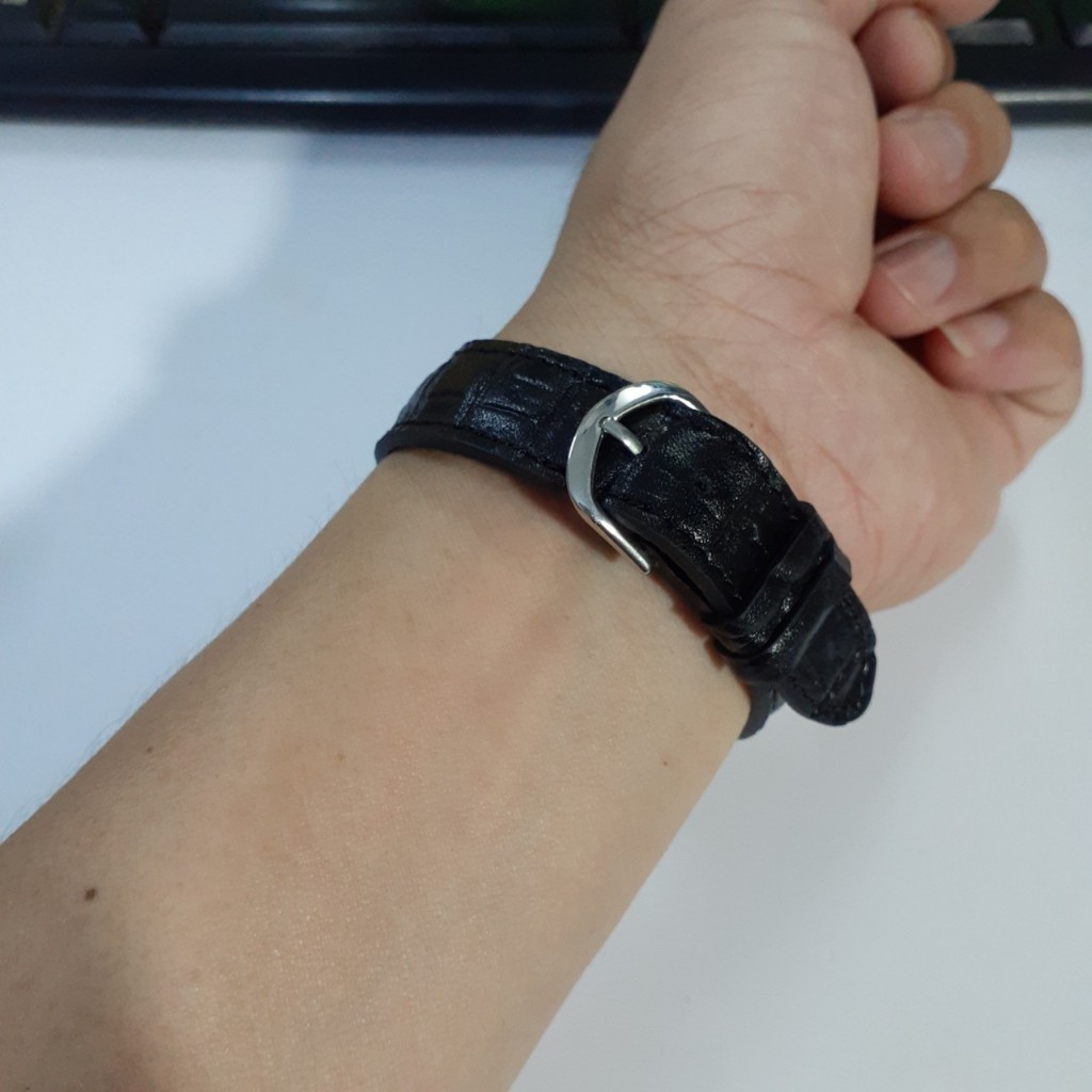Đồng hồ nam nữ Liebe dây da số la mã second hand si Nhật