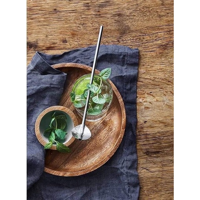 Ống hút inox 304 kèm thìa WMF - hàng xuất Đức