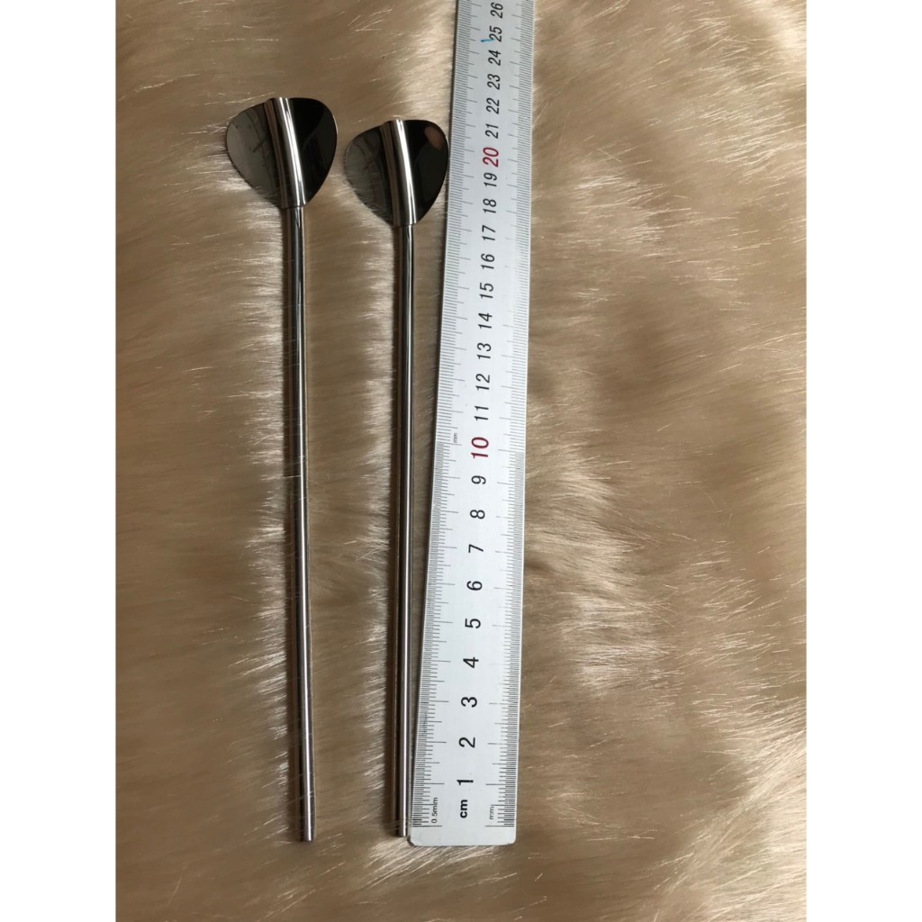 Ống hút inox 304 kèm thìa WMF - hàng xuất Đức