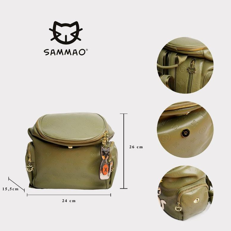 Balo Thời Trang Sammao & Cream Bear Cho Nam Nữ Độc Đáo M1440-4